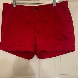 Old Navy Women’s Red Cotton Blend shorts Size 16